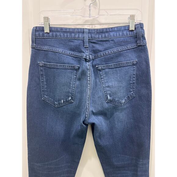 AMO Revolve Babe in Eclipse Ankle Cropped High Rise Dark Wash Jeans Sz 29 - Picture 6 of 7